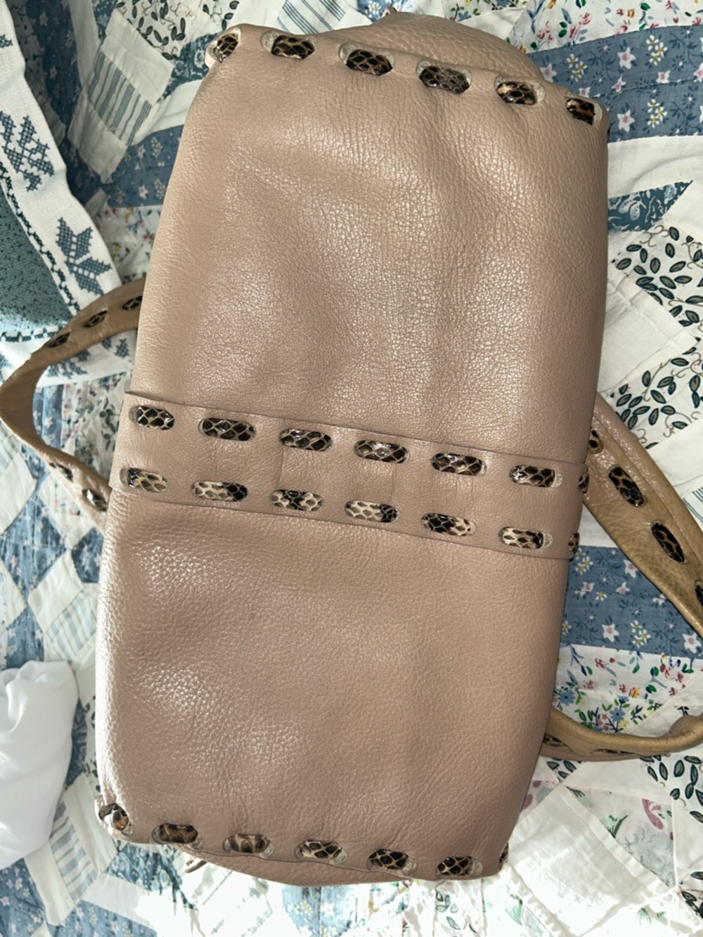 Jimmy Choo, yummy pebbled, and woven  leather  bag and dust bag - Picture 8 of 15